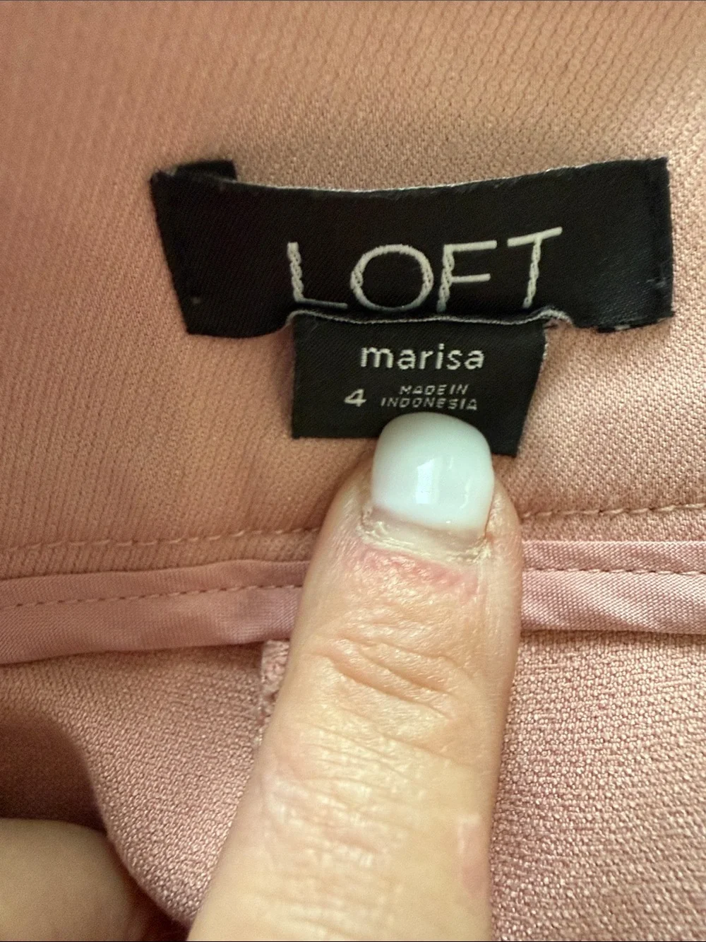LOFT Tailored Pink Dress Pants - Picture 2 of 3